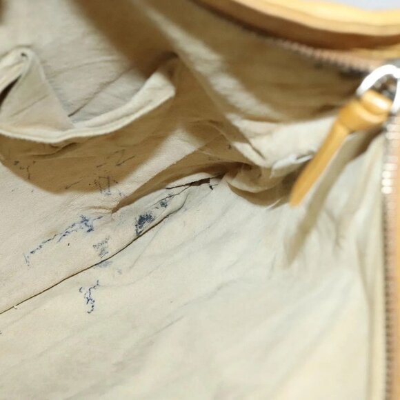 BOTTEGA VENETA INTRECCIATO Shoulder Bag Leather Yellow Silver Auth - Picture 10 of 16